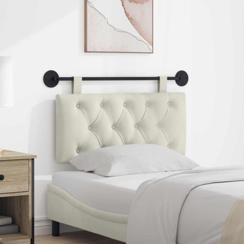  Fali Fejtámla Falra szerelhető Krém 90 x 55 x 7 cm Bársony