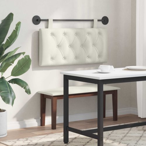  Fali Fejtámla Falra szerelhető Krém 90 x 55 x 7 cm Bársony