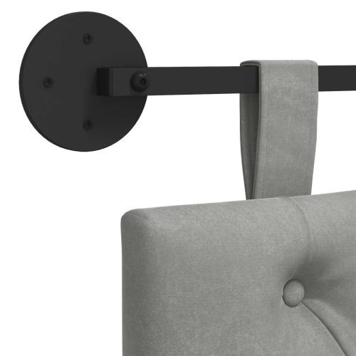  Fali Fejtámla Világosszürke 100 x 55 x 7 cm Bársony