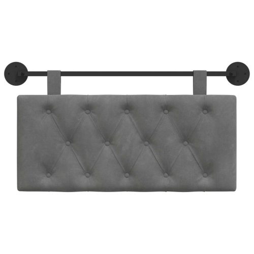  Fali Fejtámla Sötétszürke 100 x 55 x 7 cm Bársony