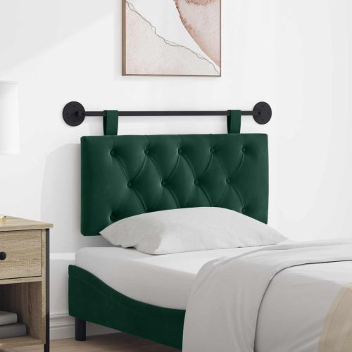  Fali Fejtámla Sötétzöld 100 x 55 x 7 cm Bársony