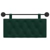  Fali Fejtámla Sötétzöld 100 x 55 x 7 cm Bársony
