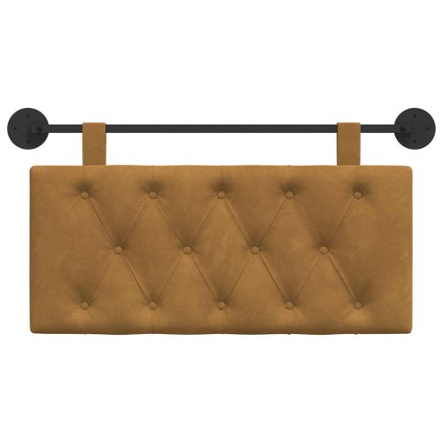  Fali Fejtámla Falra szerelhető Barna 100 x 55 x 7 cm Bársony