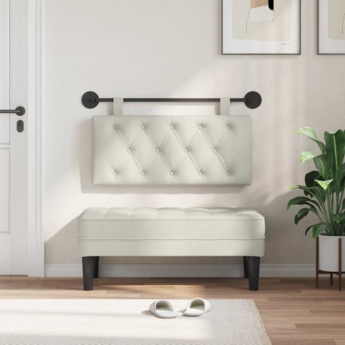  Fali Fejtámla Falra szerelhető Krém 100 x 55 x 7 cm Bársony