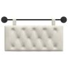  Fali Fejtámla Falra szerelhető Krém 100 x 55 x 7 cm Bársony