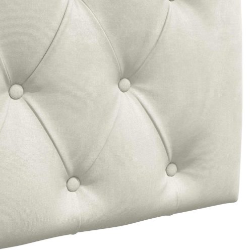  Fali Fejtámla Falra szerelhető Krém 100 x 55 x 7 cm Bársony