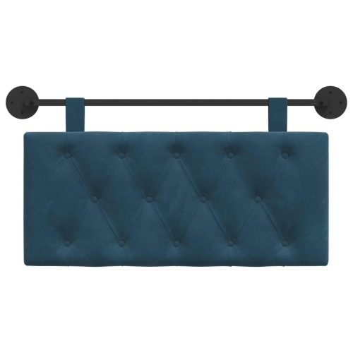  Fali Fejtámla Falra szerelhető Kék 100 x 55 x 7 cm Bársony