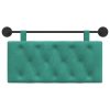  Fali Fejtámla Falra szerelhető Türkiz 100 x 55 x 7 cm Bársony