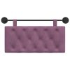  Fali Fejtámla Falra szerelhető Lila 100 x 55 x 7 cm Bársony