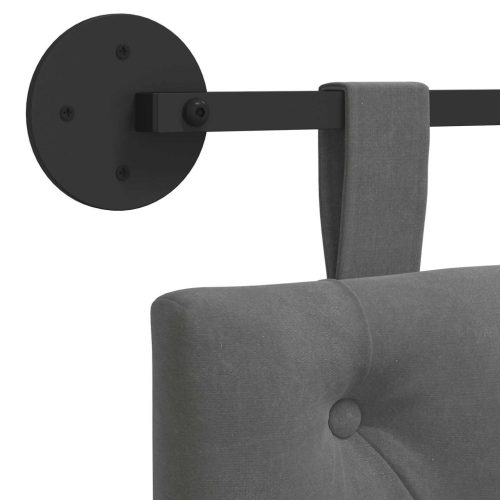  Fali Fejtámla Sötétszürke 110 x 55 x 7 cm Bársony