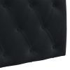  Fali Fejtámla Falra szerelhető Fekete 110 x 55 x 7 cm Bársony