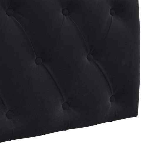  Fali Fejtámla Falra szerelhető Fekete 110 x 55 x 7 cm Bársony