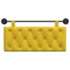  Fali Fejtámla Falra szerelhető Sárga 110 x 55 x 7 cm Bársony