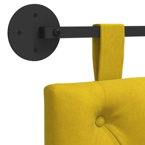  Fali Fejtámla Falra szerelhető Sárga 110 x 55 x 7 cm Bársony