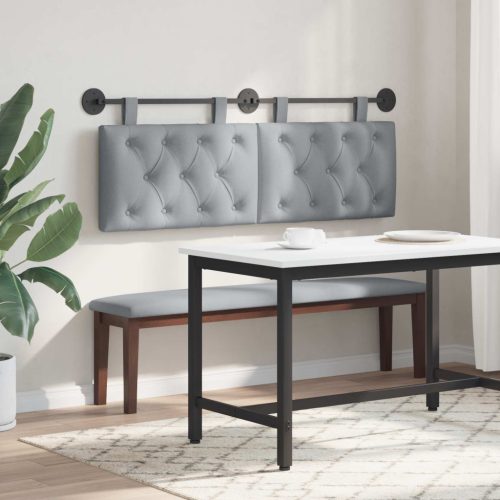  Fali Fejtámla Világosszürke 130 x 55 x 7 cm szövet