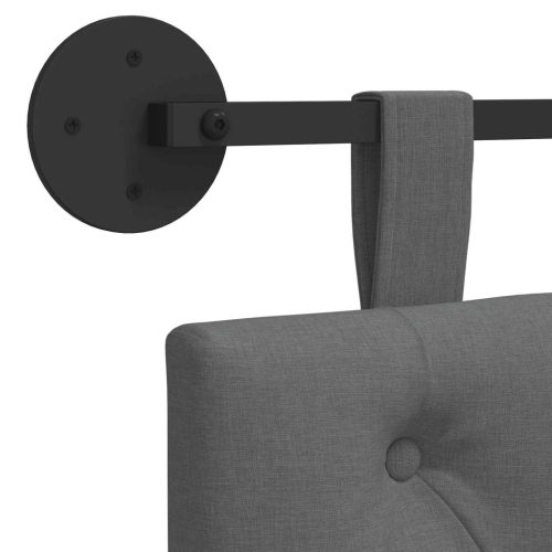  Fali Fejtámla Sötétszürke 130 x 55 x 7 cm szövet