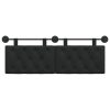  Fali Fejtámla Falra szerelhető Fekete 130 x 55 x 7 cm szövet