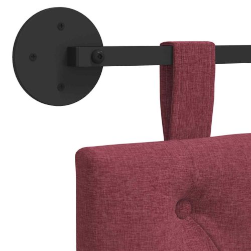  Fali Fejtámla Falra szerelhető Bordó 130 x 55 x 7 cm szövet