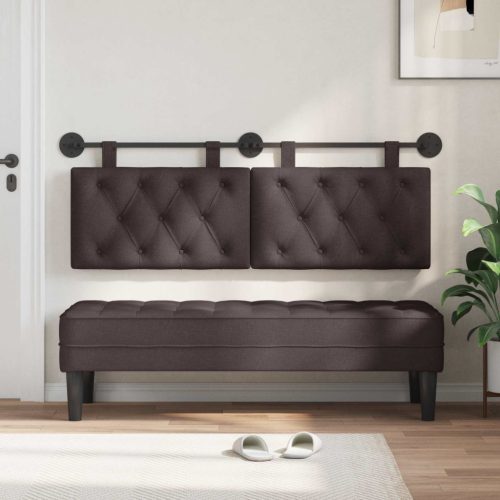  Fali Fejtámla Sötét Barna 130 x 55 x 7 cm szövet