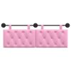  Fali Fejtámla Falra szerelhető Rózsaszín 130 x 55 x 7 cm szövet
