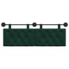  Fali Fejtámla Sötétzöld 130 x 55 x 7 cm Bársony