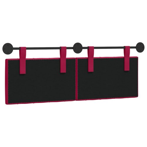  Fali Fejtámla Falra szerelhető Bordó 130 x 55 x 7 cm Bársony