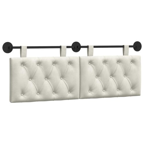  Fali Fejtámla Falra szerelhető Krém 130 x 55 x 7 cm Bársony