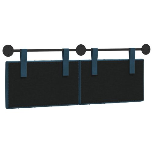  Fali Fejtámla Falra szerelhető Kék 130 x 55 x 7 cm Bársony