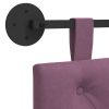  Fali Fejtámla Falra szerelhető Lila 130 x 55 x 7 cm Bársony
