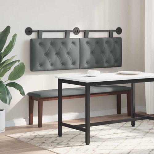  Fali Fejtámla Sötétszürke 150 x 55 x 7 cm szövet