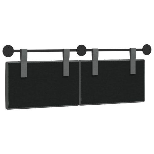  Fali Fejtámla Sötétszürke 150 x 55 x 7 cm szövet