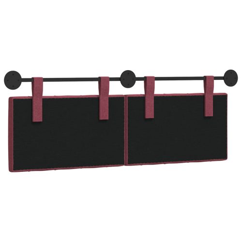  Fali Fejtámla Falra szerelhető Bordó 150 x 55 x 7 cm szövet