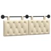  Fali Fejtámla Falra szerelhető Krém 150 x 55 x 7 cm szövet