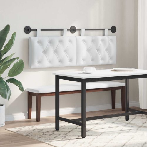  Fali Fejtámla Falra szerelhető Fehér 150 x 55 x 7 cm szövet