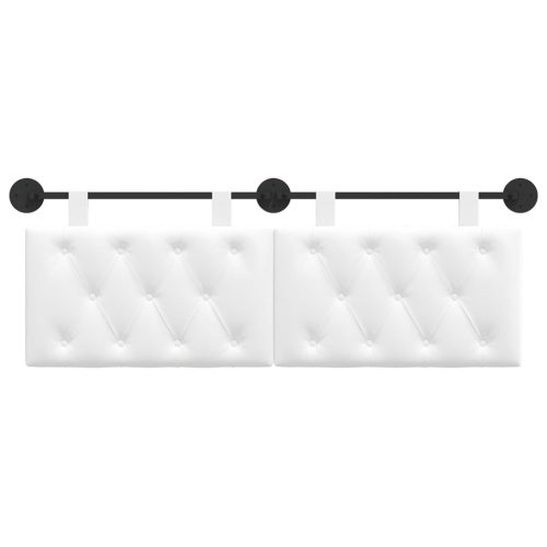  Fali Fejtámla Falra szerelhető Fehér 150 x 55 x 7 cm szövet