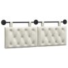  Fali Fejtámla Falra szerelhető Krém 150 x 55 x 7 cm Bársony