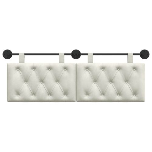  Fali Fejtámla Falra szerelhető Krém 150 x 55 x 7 cm Bársony