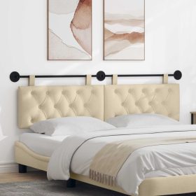    Fali Fejtámla Falra szerelhető Krém 170 x 55 x 7 cm szövet