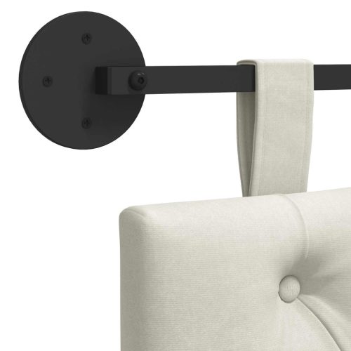  Fali Fejtámla Falra szerelhető Krém 170 x 55 x 7 cm Bársony