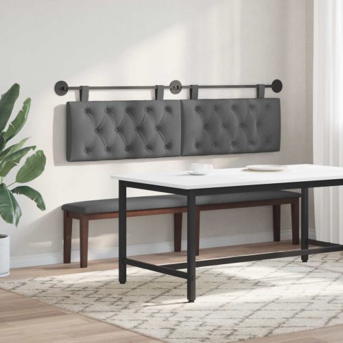  Fali Fejtámla Sötétszürke 190 x 55 x 7 cm szövet