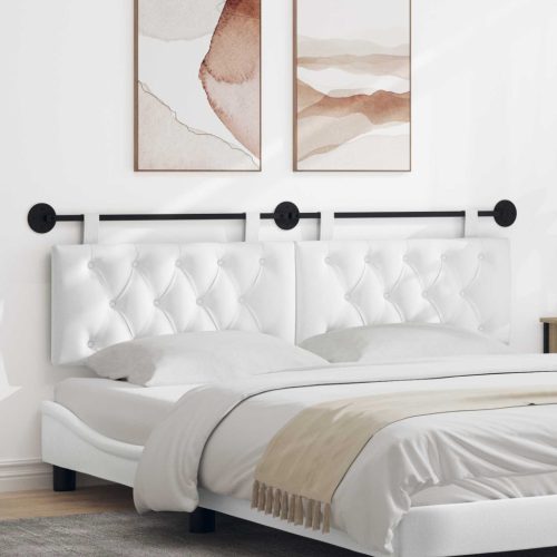  Fali Fejtámla Falra szerelhető Fehér 190 x 55 x 7 cm szövet