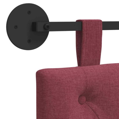  Fali Fejtámla Falra szerelhető Bordó 210 x 55 x 7 cm szövet