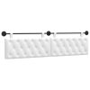  Fali Fejtámla Falra szerelhető Fehér 210 x 55 x 7 cm szövet