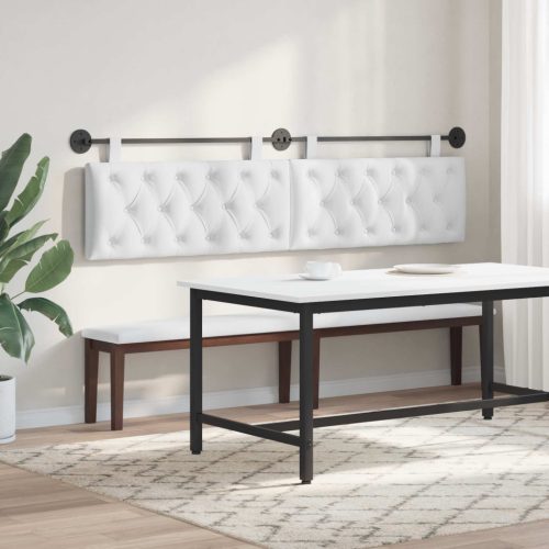  Fali Fejtámla Falra szerelhető Fehér 210 x 55 x 7 cm szövet