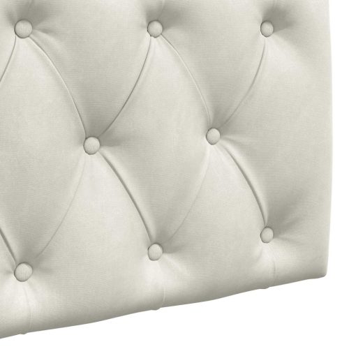  Fali Fejtámla Falra szerelhető Krém 210 x 55 x 7 cm Bársony