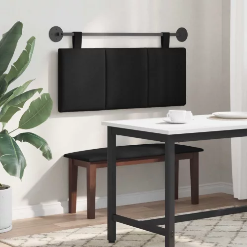  Fali Fejtámla Falra szerelhető Fekete 110 x 55 x 5 cm szövet