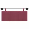  Fali Fejtámla Falra szerelhető Bordó 110 x 55 x 5 cm szövet