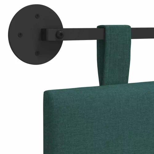  Fali Fejtámla Falra szerelhető Sötétzöld 110 x 55 x 5 cm szövet