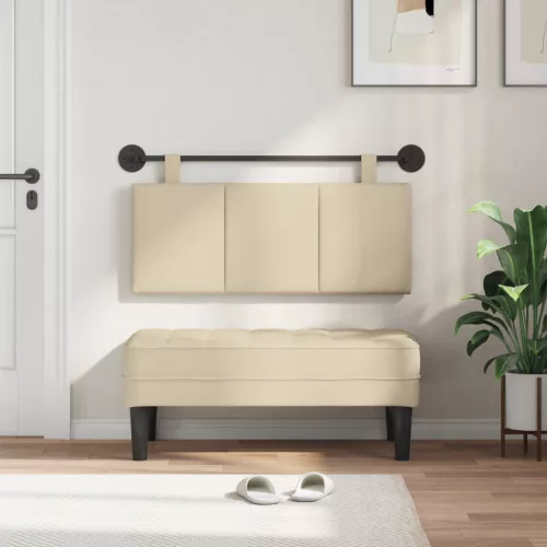  Fali Fejtámla Falra szerelhető Krém 110 x 55 x 5 cm szövet