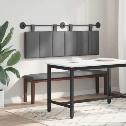  Fali Fejtámla Csíkos Sötétszürke 150 x 55 x 5 cm szövet